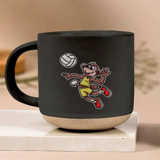 Volleyball Monkey Sport Handball Active Sport Pottery Mugs