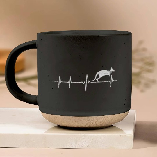 Kangaroo Heartbeat Pottery Mugs