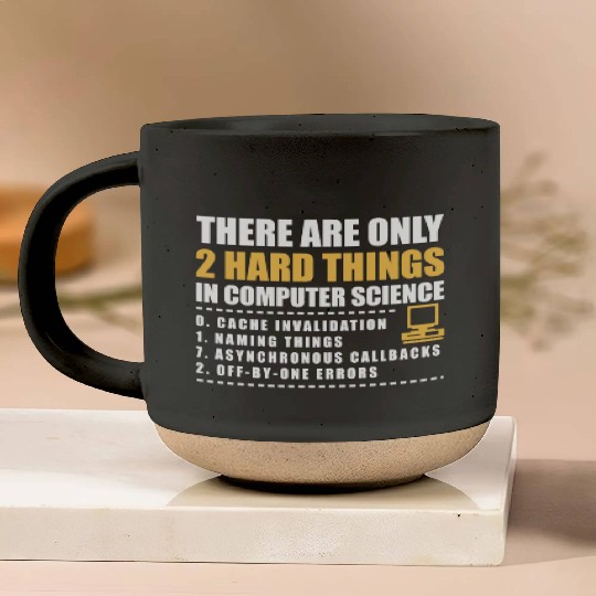 There Are Only 2 Hard Things In Computer Science Pottery Mugs