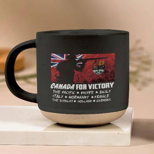 Canadian World War 2 Battles Pottery Mugs
