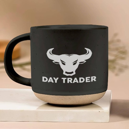 day trading stock market bull bear gift money Pottery Mugs