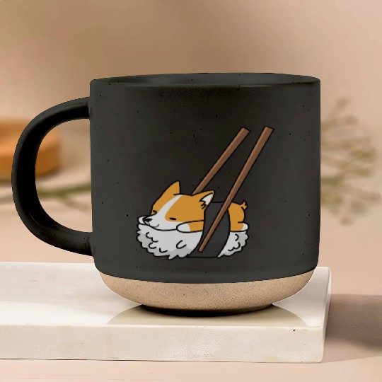 Corgi Sushi Pottery Mugs