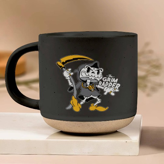 The grim reaper Pottery Mugs funny the grim rapper