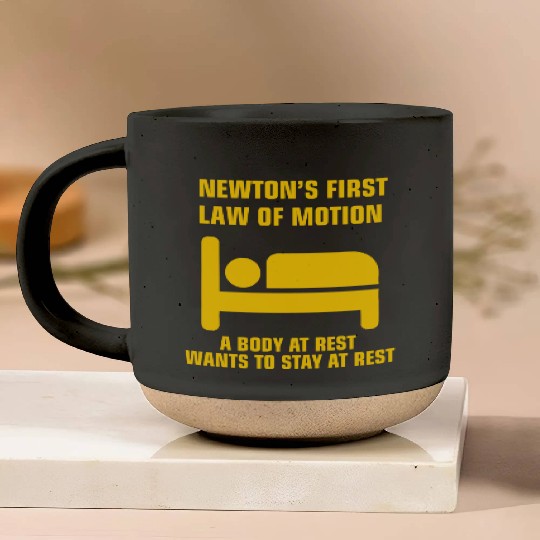 Newton's First Law of Motion funny physics gift Pottery Mugs