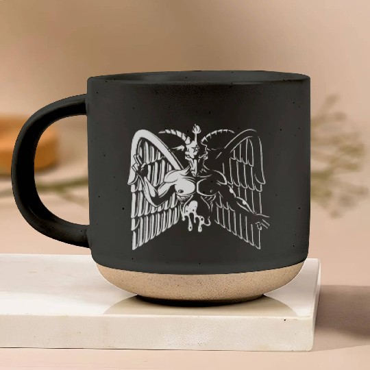 Dark Goat Baphomet - Satanic Lucifer Beelzebub Pottery Mugs