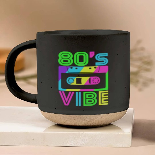 Retro Aesthetic Party Wear - 80s Vibe Pottery Mugs