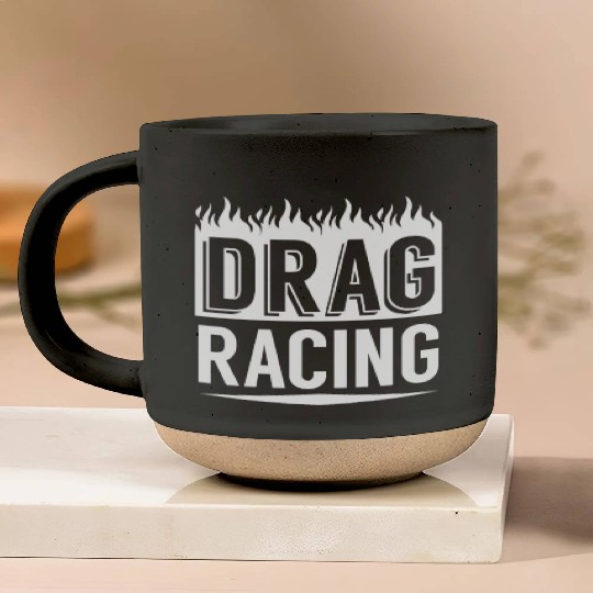 Cool Drag Racing Tribal Flames Drag Racing gift Pottery Mugs