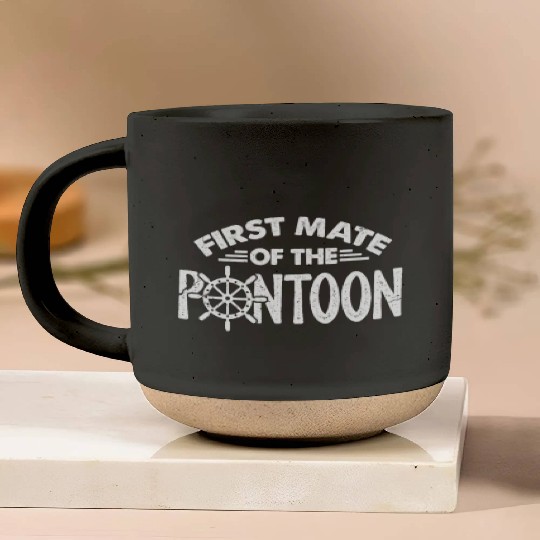First Mate Of The Pontoon Pottery Mugs