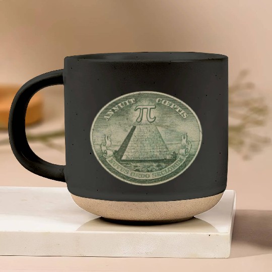 Illuminati Pi Great Seal 3.14 Pi Day Pottery Mugs