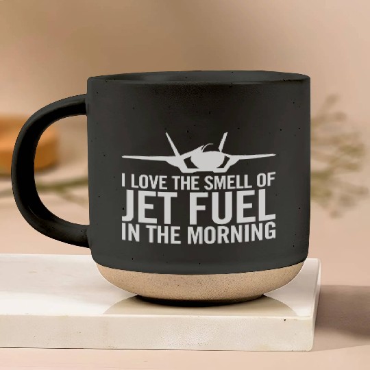 F-35 "I love the smell of jet fuel in the morning" Pottery Mugs