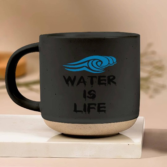 Water is life Pottery Mugs