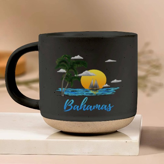 Bahamas Vacation Sailing Pottery Mugs
