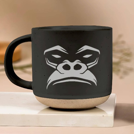 Gorilla, not very amused! Pottery Mugs