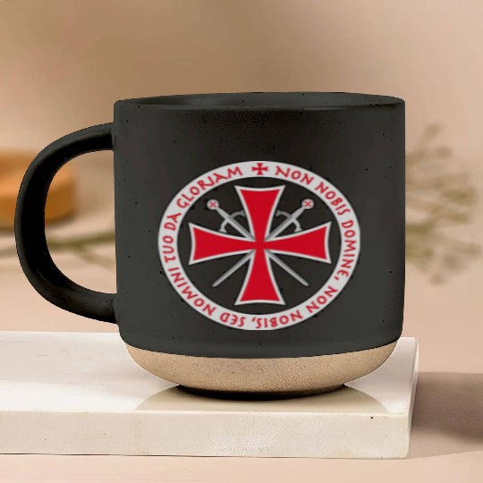 Knights Templar Cross Seal Pottery Mugs