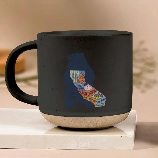 Vintage California Bear EST 1850 Pottery Mugs