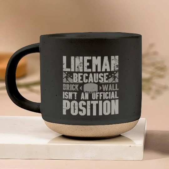 Football Lineman Design for Fall Game Days Pottery Mugs