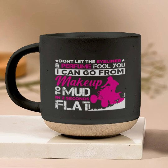 ATV Girl Makeup Offroad vehicles Quad Bike Driver Pottery Mugs