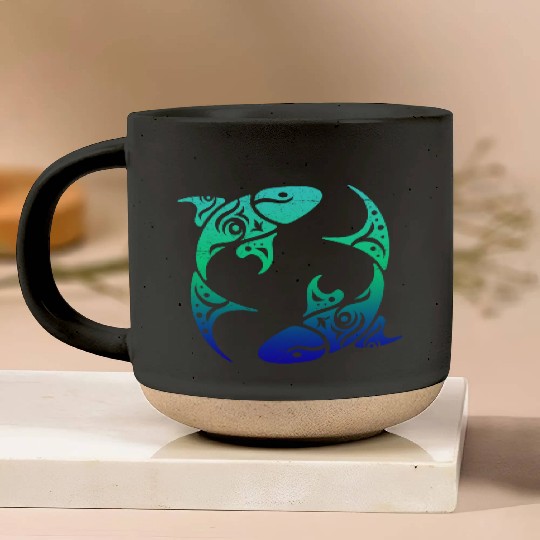 T Tattoo Pisces Horoscope Gift Idea Pottery Mugs