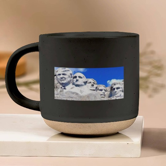 Mount Rushmore Trump Pottery Mugs