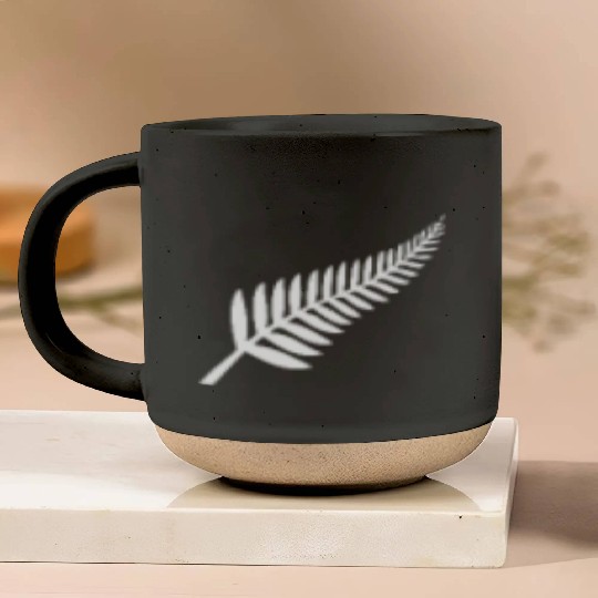 New Zealand's Silver Fern for Kiwis Pottery Mugs