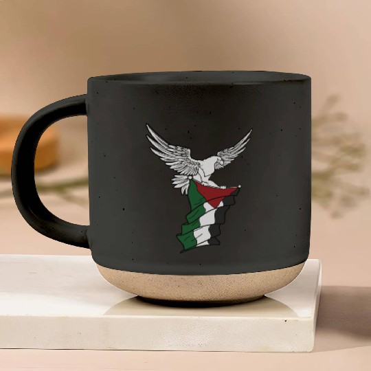 Free Palestine Palestinian Flag Bird Eagle Palesti Pottery Mugs
