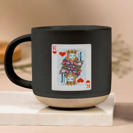 King Heart costume card game poker gift Pottery Mugs
