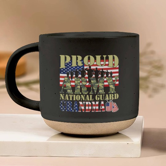 Proud Army National Guard Grandma Pottery Mugs