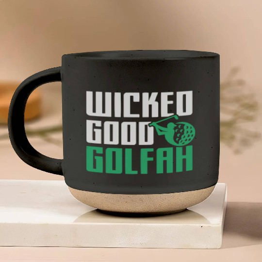 Funny New England Accent, Wicked Good Golfer Gift Pottery Mugs