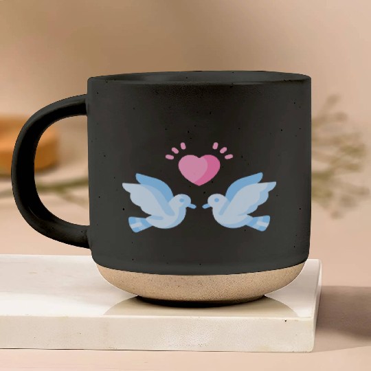 Bird lover freedom peace love Pottery Mugs