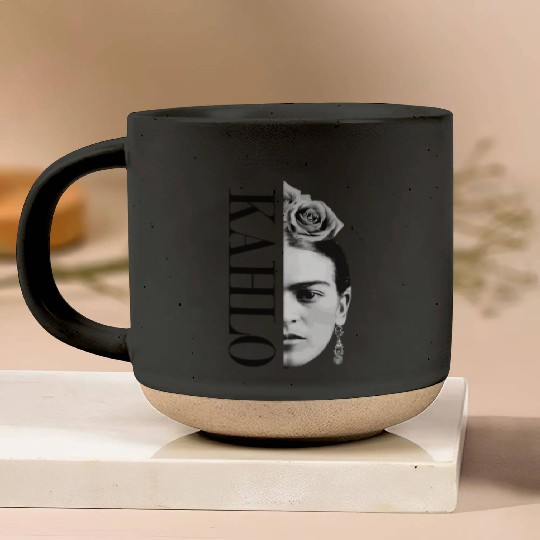 Frida Kahlo Split Portrait Pottery Mugs