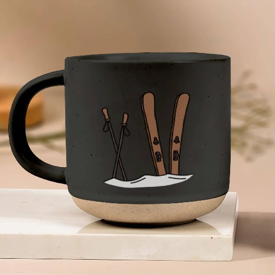 SKIING | Snow Ski Skier Skilife | Winter Mountain Pottery Mugs