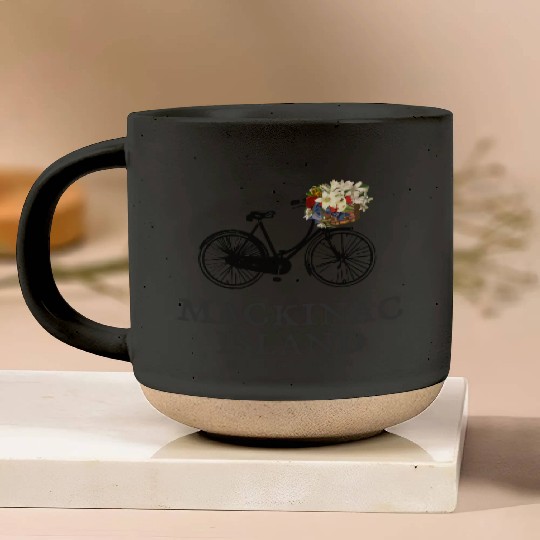 Mackinac Island Bike Michigan Pottery Mugs