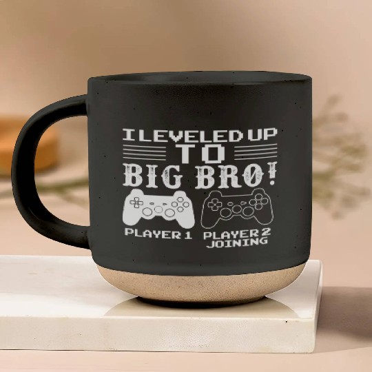 I Level Up To Big Bro Gamer Brother Pottery Mugs