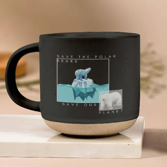 Save the Polar Bears Pottery Mugs