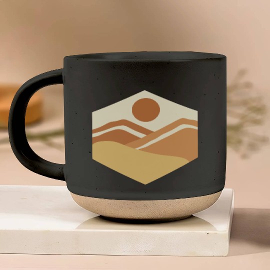 Hexagonal Earth Pottery Mugs