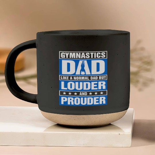 Mens Gymnastics Dad Louder And Prouder Sport Daddy Pottery Mugs