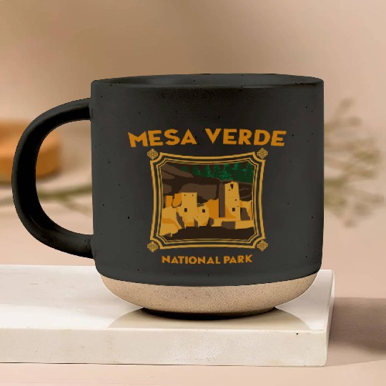 Mesa Verde National Park Novelty Graphic Design Pottery Mugs