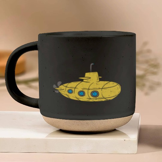 Us Navy Yellow Cartoon Submarine Cute Submariner B Pottery Mugs