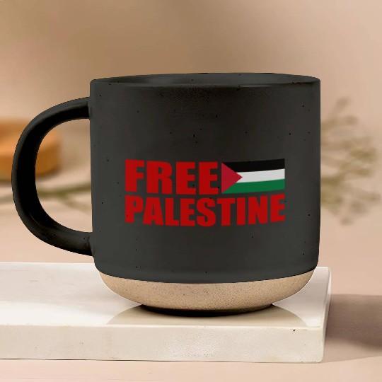 Free palestine Pottery Mugs