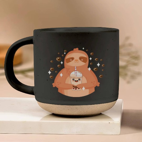 Boba Tea Kawaii Sloth Drinking Pottery Mugs