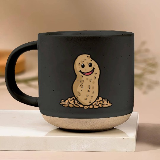 happy Peanuts Nuts Kids Baby Snack Illustration Pottery Mugs