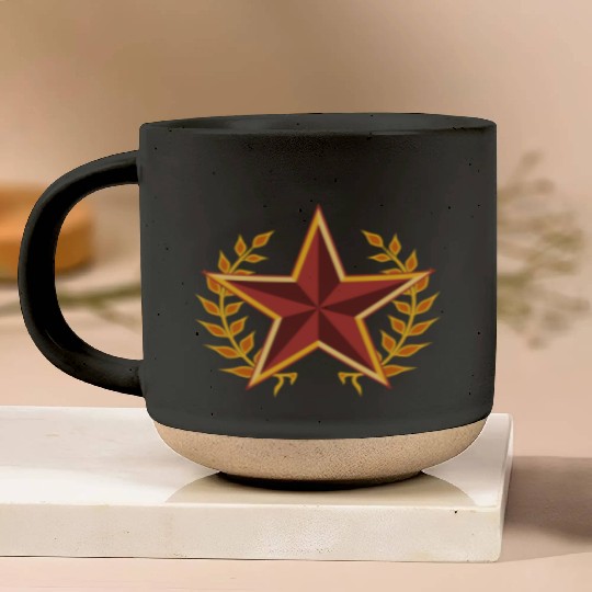 soviet star with laurels Pottery Mugs