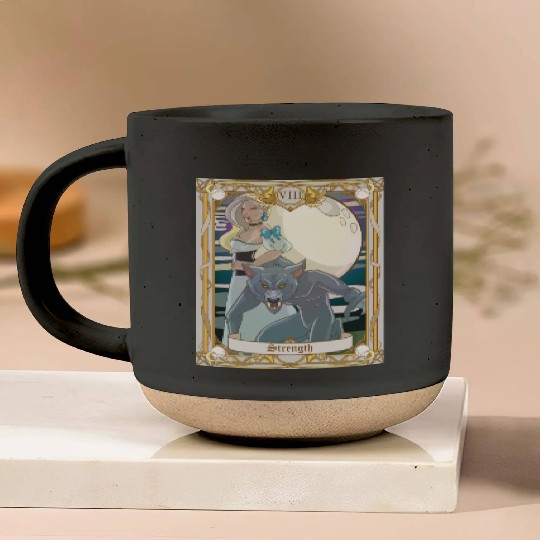 Strength Tarot Card, Major Arcana Anime Vampire Pottery Mugs