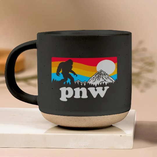 PNW Pacific Northwest Bigfoot Pottery Mugs