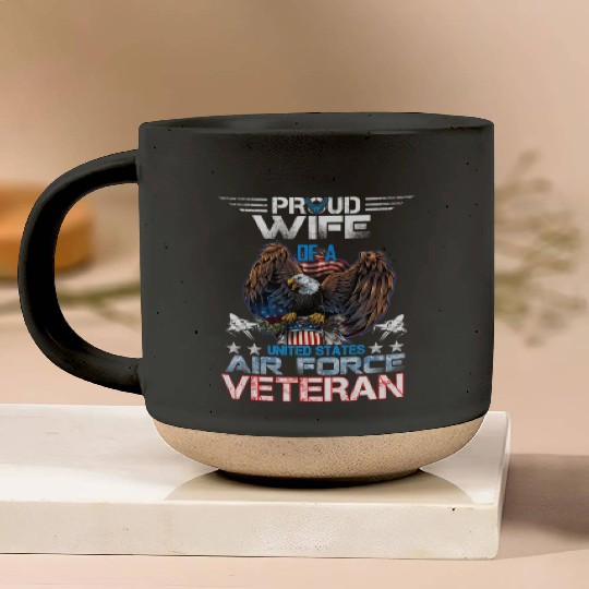 Veteran-Proud Wife Of Us Air Force Veteran Patriot Pottery Mugs
