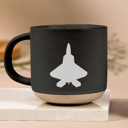 F 22 Raptor Fighter Jet Pottery Mugs