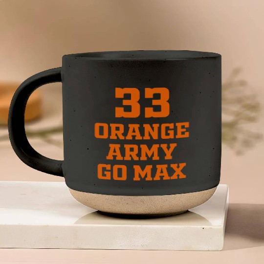 Orange Camouflage 3 Pottery Mugs