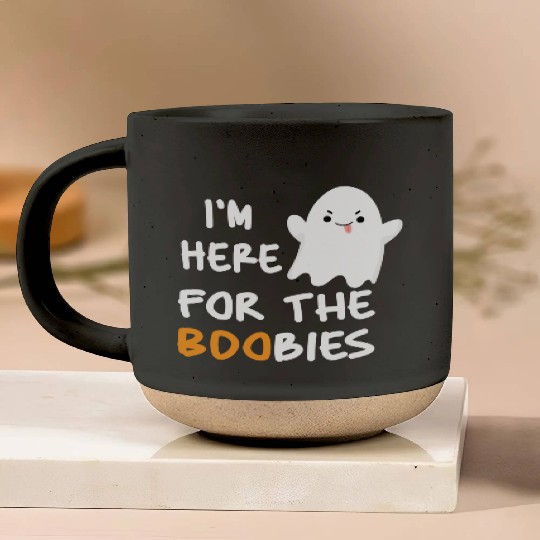 I'm Here For the Boobies Funny Baby Halloween Pottery Mugs