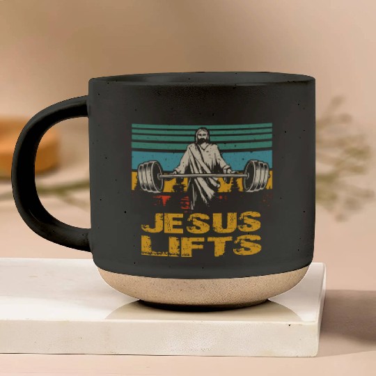 JESUS LIFTS Pottery Mugs