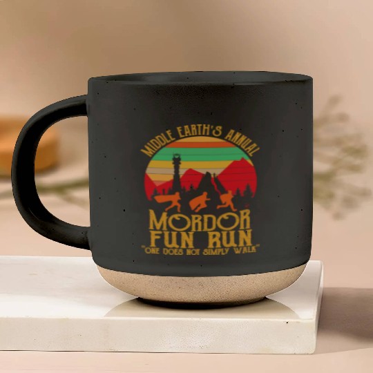 Mordor Fun Run One läuft nicht einfach Vintage Pottery Mugs